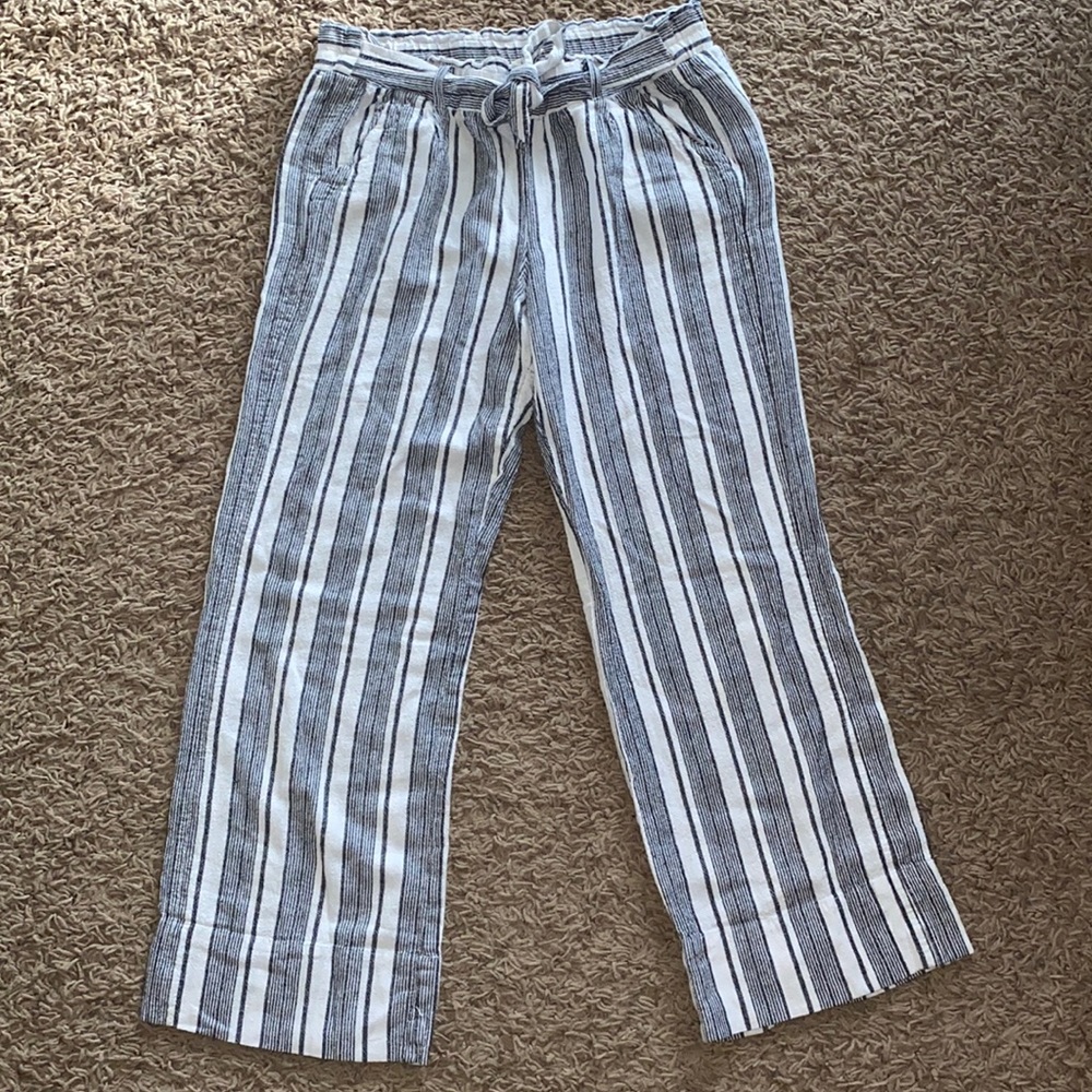 Rewind striped wide leg pants